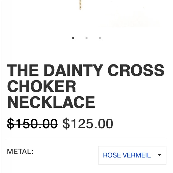 Rose Gold The Dainty Cross Choker Necklace The M Jeweler - Picture 4 of 5